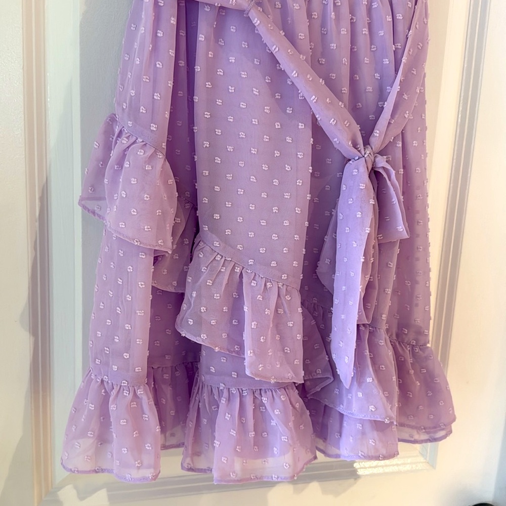 Rare Editions Lavender Ruffle Dress - Picture 3 of 7